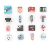 DAGLLGEW 16 pièces Ensemble Doljabi pour garçon Symbolique Zhuazhou Ensemble d'articles Cadeaux d'anniversaire Dessin animé 1er Anniversaire Traditionnel Doljanchi bébé Jouets cérémonie coréenne