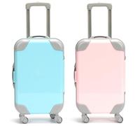 DAGLLGEW 2 pièces Mini Ensemble de Bagages de poupée pour poupées 16 et 18 Pouces, Jouet Valise en Plastique ABS avec poignée, étui Voyage pour Accessoires poupée America Girl