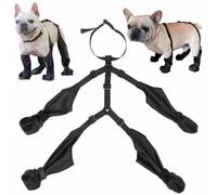 DAGLLGEW Bottes pour Chien à Bretelles, Anti-poussière et imperméables, avec Harnais, réglables, antidérapantes, à dégagement Rapide, pour la Marche en extérieur, pour Chiots, Bottes pour Chien, po