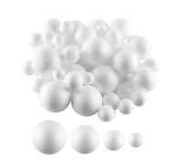 DAGLLGEW Boules de Mousse Blanche Boules de polystyrène pour Bricolage Art Artisanat décorations fête noël 80 pièces Boule polystyrène Mousse Artisanale