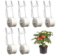 DAGLLGEW Crochets de Tomate 6pcs Support de la Plante Tomate pour Le Treillis à Cordes Suspendu des Clips Plante à Roller avec 49 pi Corde pour la Fleur légumes en Serre et la Vigne