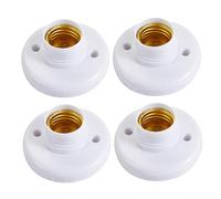 DAGLLGEW Douille d'ampoule 4 pièces, Support de Lampe Rond en Plastique E27, Support d'ampoule pour plafonnier Mural