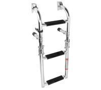 DAGLLGEW Échelle de Bateau Pliante, échelle de Ponton à 3 marches en Acier Inoxydable 304, marches Quai Pliables pour Piscine, Ponton pour Bateau pêche, pour Hors-Bord
