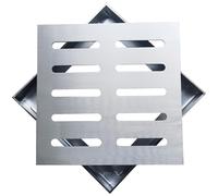 DAGLLGEW Grille de Drainage 12 x 12 Pouces Grille de Drainage en Acier Inoxydable épais et Robuste Couvercle Polyvalent et Creux pour Couvercle Drain extérieur Drain extérieur