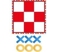 DAGLLGEW Jeu de Morpion d'extérieur, Morpion géant Portable de 47 x 47 Pouces, Jeux d'extérieur Amusants pour Enfants, géant Familial Jeu