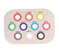 DAGLLGEW Jouets de tri de Couleurs, Plateau sensoriel en Bois 11 x 7 Pouces avec 10 Trous Couleur, Jouets tri sensoriel éducatifs divertissants pour Les Tout-Petits 3 à 5 Ans, Alzheimer, démen
