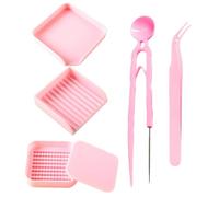 DAGLLGEW Kit de Perles fusibles, Outils d'artisanat Pratiques 6 en 1, pincettes en Plastique avec cuillère et Plateau d'alignement pour Enfants et Adultes, Outils 'Artisanat, pincettes à Perles pour