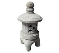 DAGLLGEW Lampe de pagode Solaire de décoration Jardin Japonais, Statue Jardin pagode extérieure en Pierre avec Marche/arrêt Automatique pour Statues d'extérieur Cour Patio