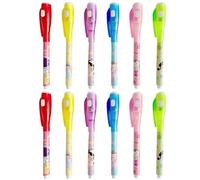 DAGLLGEW Lot de 12 stylos à Encre Invisible avec lumière UV, 12 cm, en Plastique, Amusants, à Encre Invisible, pour Enfants de 8 Ans, Cadeaux Classe, Cadeaux d'espionnage, fête, stylos en