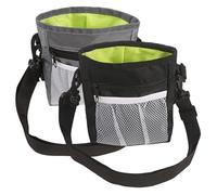 DAGLLGEW Lot de 2 Pochettes à friandises pour Chien, capacité, Mains Libres, avec 3 Modes de Transport, Trou pour Sac ramassage et Cordon Serrage pour Le Dressage extérieur des Chiens. Pochette