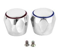 DAGLLGEW Lot de 2 poignées de robinet douche, remplacement poignée douche chaude et froide, pièce rechange robinet d'évier élégante et pratique pour salle bain, cuisine, poignée douch