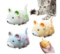 DAGLLGEW Lot de 3 Souris interactives et électriques pour Chat, avec Son, résistantes à l'usure, idéales pour la Maison et l'intérieur