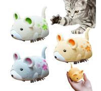 DAGLLGEW Lot de 3 Souris interactives et électriques pour Chat, Jouet interactif et sonore, résistant à l'usure, idéal pour la Maison l'intérieur