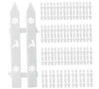 DAGLLGEW Lot de 32 clôtures de Sapin Noël en Plastique Blanc pour décoration Sapin Noël, Mariage, Vacances, Bureau, Maison, fête Mariage, clôture d'arbre, Portail d'arbre