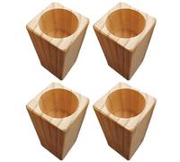 DAGLLGEW Lot de 4 rehausseurs de lit en Bois, rallonges Pieds Table Stables 10 cm avec Trou encastré Rond 5 cm diamètre, rehausseurs Meubles multifonctionnels pour Lits, Tables, chaises