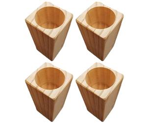DAGLLGEW Lot de 4 rehausseurs de lit en Bois, rallonges Pieds Table Stables 10 cm avec Trou encastré Rond 5 cm diamètre, rehausseurs Meubles multifonctionnels pour Lits, Tables, chaises