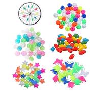 DAGLLGEW Lot de 5/170 Perles pour Rayons de vélo, Accessoires Rayons vélo en Plastique colorés et Mignons pour la fête des Enfants, Les Anniversaires et Les fêtes, Couvre-, acc