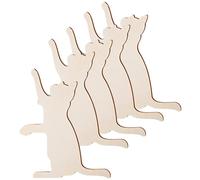 DAGLLGEW Lot de 5 découpes de Chat en Bois 30, 5 x 23, 8 cm, en Forme Chat Naturel, pour travaux manuels, en Bois Brut, pour travaux manuels, Ornements Vierges, pour projets artistiques, Panneaux