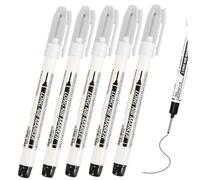 DAGLLGEW Lot de 5 marqueurs à pointe longue, stylos de marquage trous 20 mm profondeur, stylo marquage en métal étanche à séchage rapide, marqueurs construction pour charpentiers, constructeurs