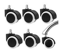 DAGLLGEW Lot de 5 roulettes pour Chaise de Bureau, roulettes 5, 1 cm, pivotantes Robustes Remplacement, sans Bruit et Lisse, supporte jusqu'à 1 000 BLS