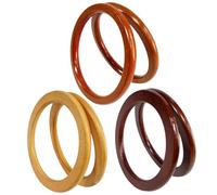 DAGLLGEW Lot de 6 anses de Sac à Main en Bois pour Crochet, décoratives, Rondes et Naturelles, pour la Fabrication Sacs à Main, Accessoires Bricolage.