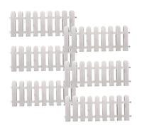 DAGLLGEW Lot de 6 clôtures pour Sapin de Noël 50, 8 x 20, 3 cm en Plastique Blanc, Facile à Installer, avec Seau Connexion pour décoration fête, Jardin, clôture en Plastique Blanc