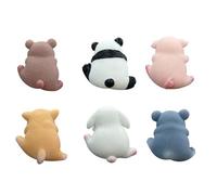 DAGLLGEW Lot de 6 décorations d'écran d'ordinateur, Figurines Mignonnes 'Animaux en résine, Mini Figurines de Bureau, décor PC Dessin animé pour la Maison, Le Bureau, la Voiture, écran contrôle Cent