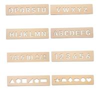 DAGLLGEW Lot de 8 Tableaux de traçage en Bois 5, 1 x 20, 3 cm pour traçage Lettres, Apprentissage préscolaire, Facile à Utiliser, Bloc sensoriel pour Enfants débutants, Fournitures d'écriture, Bloc s