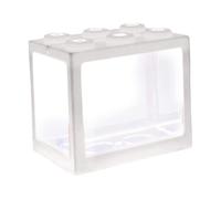 DAGLLGEW Mini Aquarium décoratif empilable en Acrylique, Petit Aquarium pour Bureau, Table à thé, Bols décoratifs Blancs empilables