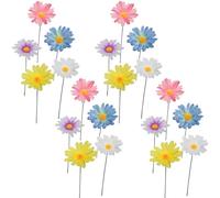 DAGLLGEW Ornements De Jardin en MéTal 20 Pcs Fleurs MéTalliques pour Jardin Maraicule ColoréE Jardin Enjeux DéCoratif Art Art RéAliste DéCoration De Jardin RéAliste pour Pelouse Patio ArrièRe-Cour
