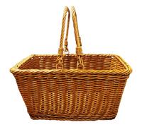 DAGLLGEW Panier de Pique-Nique en Osier Recteur de Panier en Osier avec des paniers tissés à poignée Pliable pour Le Jardin de Camping Mariage extérieur