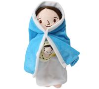DAGLLGEW Poupée en Peluche Jésus, 33 cm, Jolie poupée avec bébé Jésus, Peluche Douce, Jouets chrétiens Religieux pour Enfants, Cadeaux de baptême de Pâques en