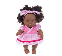 DAGLLGEW Poupées Noires de 7, 87 Pouces, poupée Afro-américaine à articulations Mobiles, réaliste, Noire, pour Enfants, Cadeaux, Festivals, Style 2, poupée Noire Afro-américaine, Fille