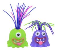 DAGLLGEW Screaming Monster Toys 2 pièces Cheveux tirant soulagement du Stress 6 Sons cri Jouets pour Adultes Enfants Mignon Dessin animé drôle cri Jouet soulagement du Stress Jouet Monstre