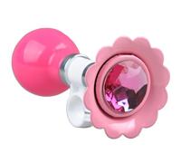 DAGLLGEW Sonnette de vélo pour Enfants, puissante et sûre, Jolie Sonnette de vélo en Forme Fleur avec Strass et Pince, Installation Facile, Accessoires pour Filles, sonnettes pour Enfants, Sonnet