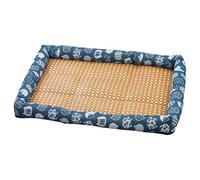 DAGLLGEW Tapis rafraîchissant pour Chat, 40 x 30 cm, Lavable, en rotin Naturel, Respirant, avec Oreiller, pour l'été, pour Chiens et Chatons