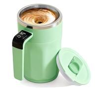 DAGLLGEW Tasse à café auto-agitatrice avec affichage de la température, tasse à mélanger électrique intelligente de 400 ml avec agitation magnétique, isolée en acier inoxydable pour café chaud, thé