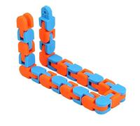 DAGLLGEW Wacky Tracks Jouet sensoriel DIY 24 maillons de chaîne Anti-Stress Fidget Serpent Jouet Bleu Orange Maillon de chaîne Fidget Jouets sensoriels Jouets Amusants pour Enfants