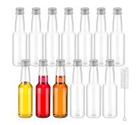 DAGORD Bouteilles Miniatures 100 ML Lot de 12 Réutilisables en Plastique avec Bouchon et Goupillon - Fiole Vide pour Huile, Alcool, Sauces