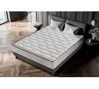 DAGOSTINO HOME BOUTIQUE COLLECTION Matelas San Francisco 25 cm Épaisseur 135X190X25 cm, Memoyre de Foam avec Tissu IONIZED, pour amélioration des Conditions psychologiques et physiologiques.