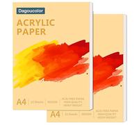 DagouColor Acrylique Papier pour La Peinture, 2 Pack, A4 Acrylique Dessin, 360gsm & Sans Acide, 15 Feuilles Livre Blanc Chacune, Livre D'œuvre D'art Pour Les Artistes Adultes Enfants Garçons Filles