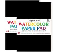 DagouColor Carnet Aquarelle, A4, 2 Pack, 30 Feuilles Aquarelle Carnets de Dessin, 300gsm Sans Acide Livre Pour Artistes Adultes