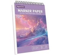 DagouColor Papier Marqueurs D'alcool, 9 "x12" Déchirable Coussinet Dessin L'épreuve Anti-fuite, 100 Feuilles(200 Pages) Double-côté sans Acide Spirale Livre de Croquis Artistes Enfants Adultes