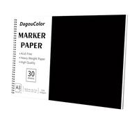 DagouColor Papier Marqueurs D'alcool, A3, 1 Pack, 30 Feuilles(60 Pages) Coussinet Dessin L'épreuve Anti - fuite, Double-côté sans Acide Spirale Livre de Croquis Artistes Enfants Adultes