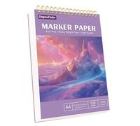 DagouColor Papier Marqueurs D'alcool, A4, 1 Pack, 100 Feuilles(200 Pages) Coussinet Dessin L'épreuve Anti - fuite, Double-côté sans Acide Spirale Livre de Croquis Artistes Enfants Adultes