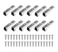 Dagran 12 Pièces Fixe Roulettes pour Meubles Roulettes Fixations Latérales Roue de Soutien pour Portail, Roulette Tiroir Extra Plate, Amovibles avec 36 Vis pour Planches de Transport Bureaux Armoires