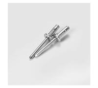 DAGROD SeroNi Rivets aveugles pliants argentés en Alliage d'aluminium, Type Pliable 3.2mm 4.0mm 4.8mm, matériau Souple ou Plastique, 30/50 pièces(30Pcs,3.2x20mm)