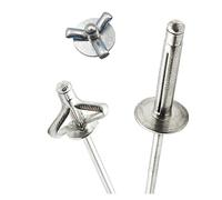 DAGROD SeroNi Rivets aveugles pliants en Argent Pop, 50 pièces, en Alliage d'aluminium, Boulon 3.2mm 4.0mm 4.8mm, Tige en Acier, mandrin, Rivets d'échappement(4.0x21mm)