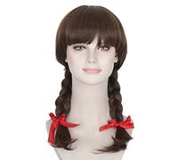 Dagua Perruque Cosplay Anime，Annabelle Perruque，Long Brown Braids Perruque，avec Filet de Cheveux Gratuit，pour Fête Carnaval Halloween Perruques