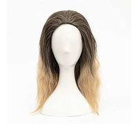 Dagua Perruque Cosplay Anime,Aquaman Perruque,Gradient Brown Short Curly Perruque,avec Filet de Cheveux Gratuit,pour Fête Carnaval Halloween Perruques(Color:Style 2)